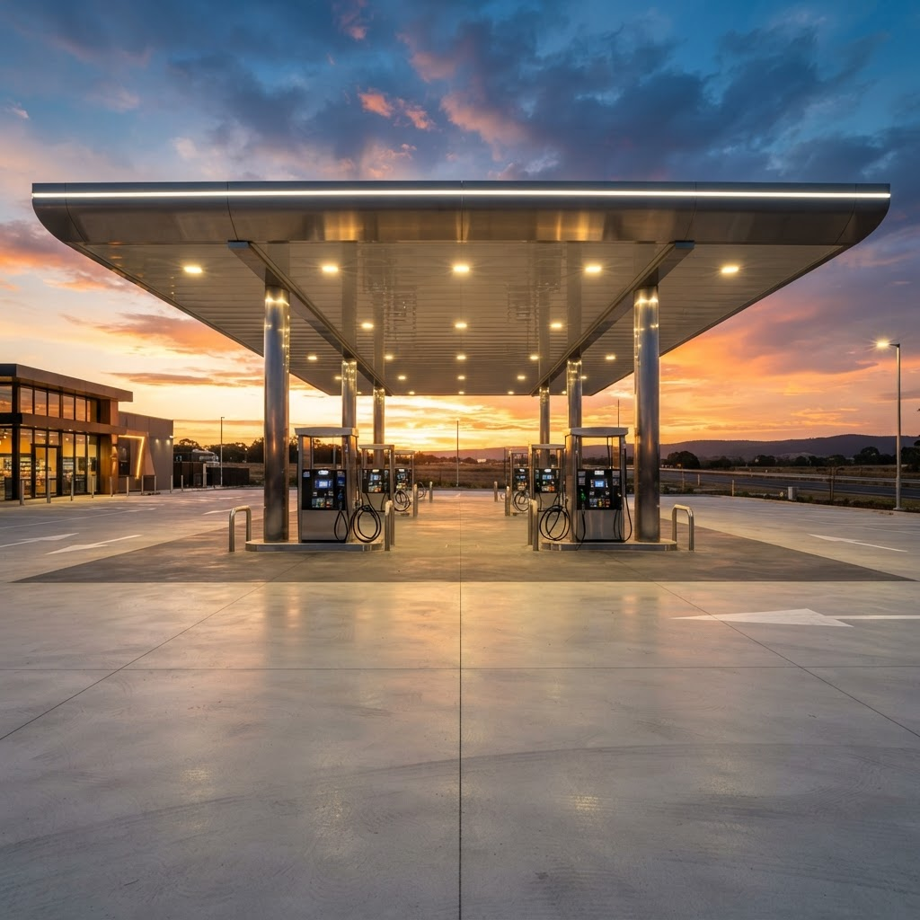 Pearl Energy Wee Waa petrol station forecourt